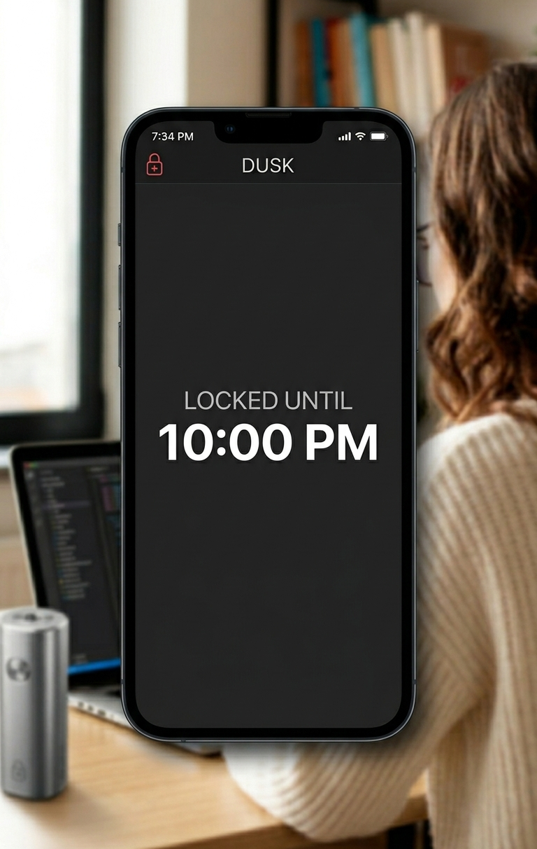 DUSK App Interface Locked